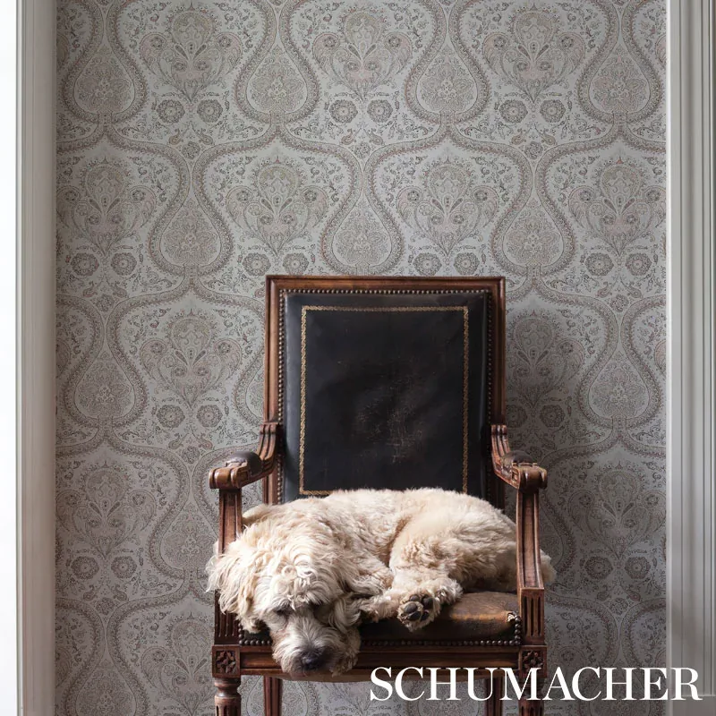 PAISLEY COURT SAND Schumacher Wallpaper wallpaper - SKU 5012272