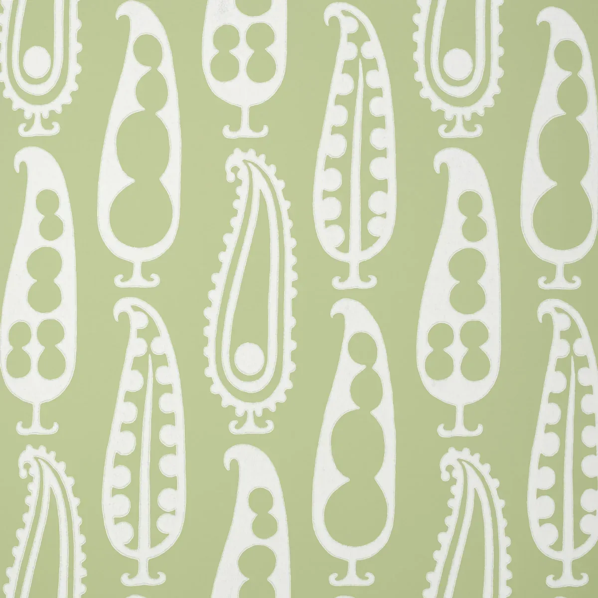 PAISLEY PEAS GREEN Schumacher Wallpaper wallpaper - SKU 5015381