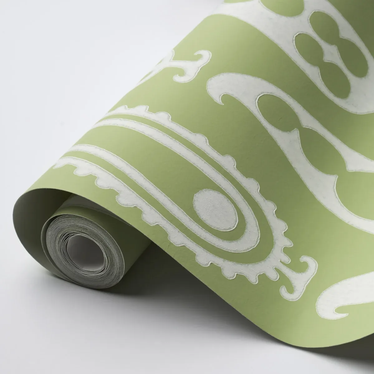 PAISLEY PEAS - GREEN Schumacher Wallpaper | Wallpaper Twins PAISLEY PEAS GREEN Schumacher Wallpaper wallpaper - SKU 5015381