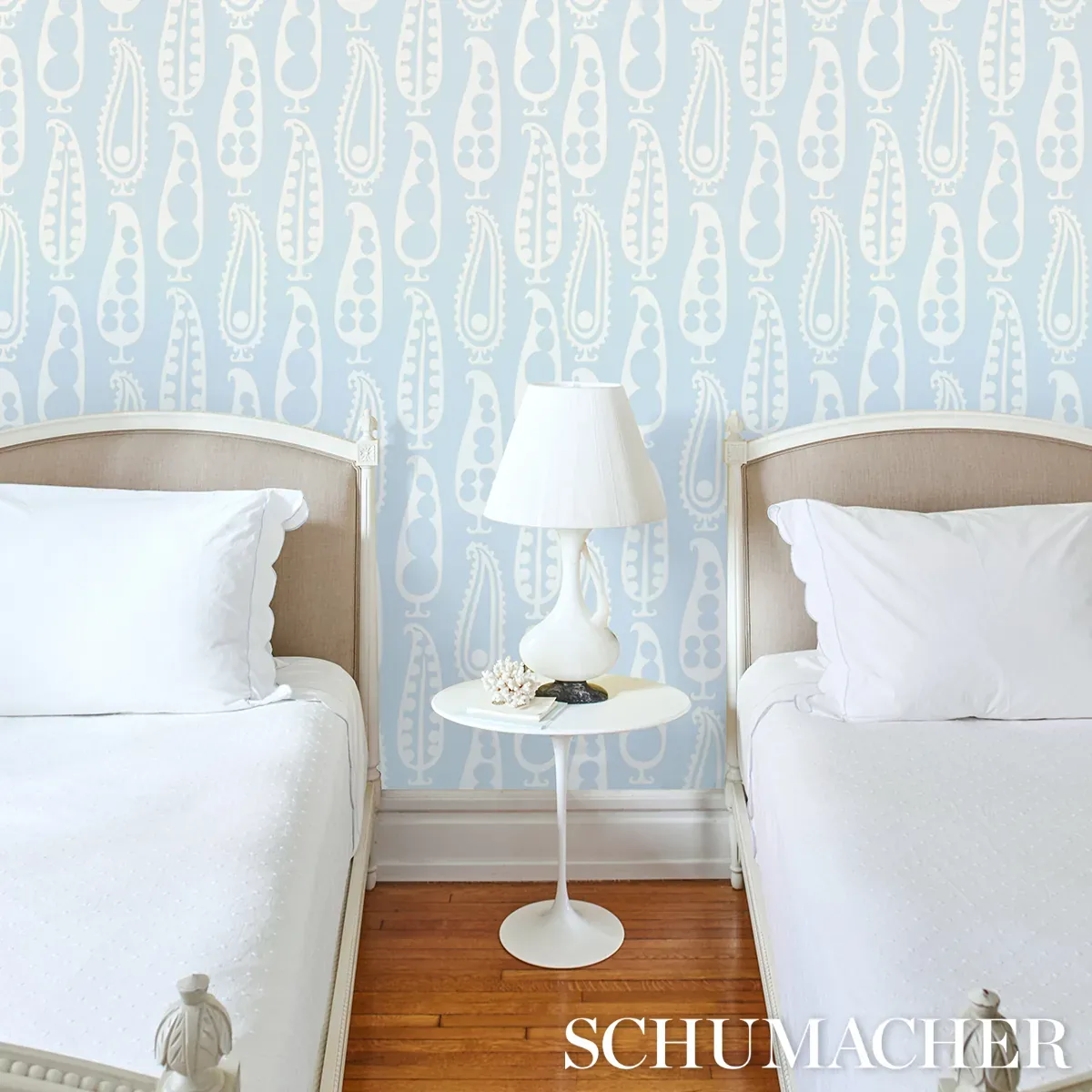 PAISLEY PEAS - SKY Schumacher Wallpaper | Wallpaper Twins PAISLEY PEAS SKY Schumacher Wallpaper wallpaper - SKU 5015380