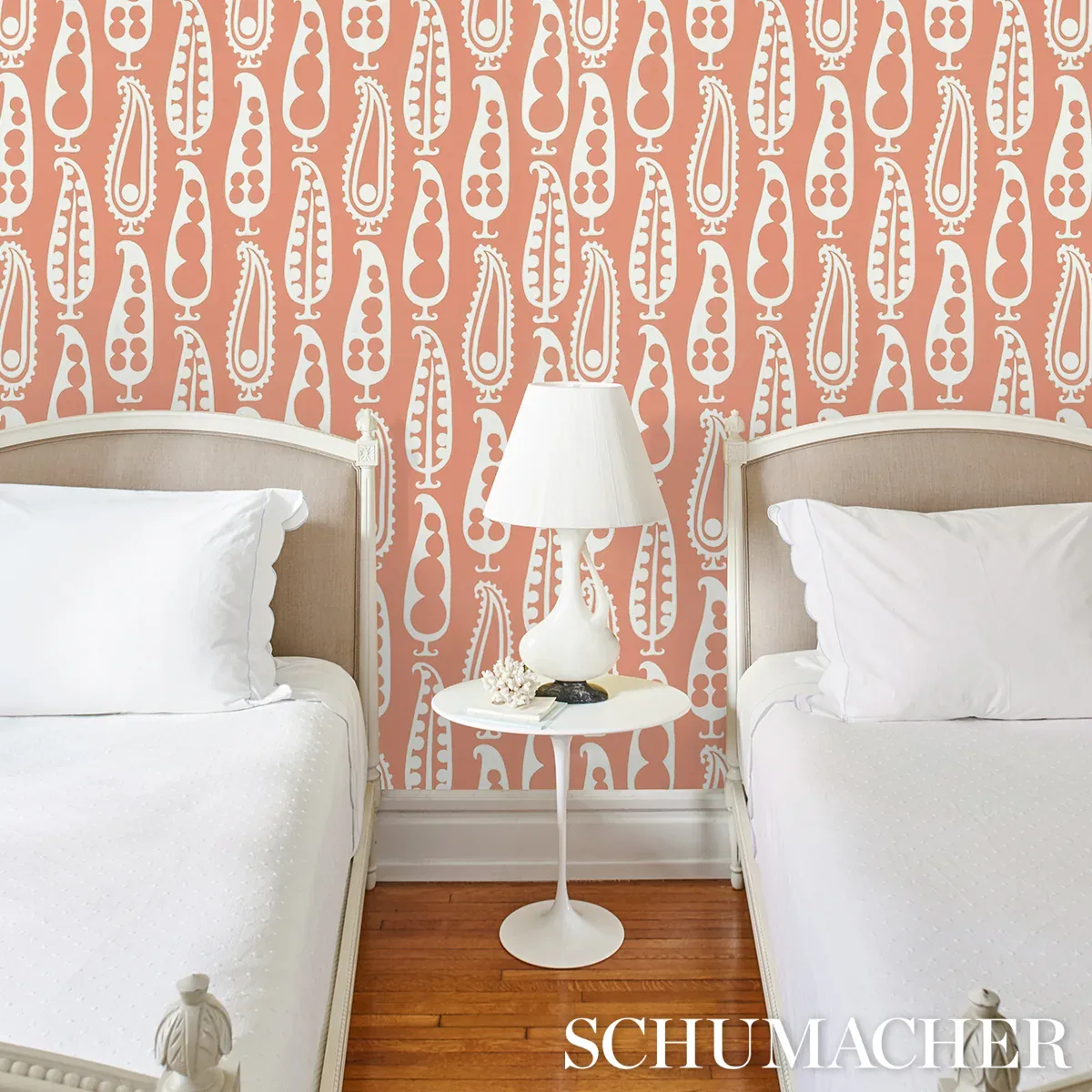 PAISLEY PEAS - TERRACOTTA Schumacher Wallpaper | Wallpaper T PAISLEY PEAS TERRACOTTA Schumacher Wallpaper wallpaper - SKU 5015383