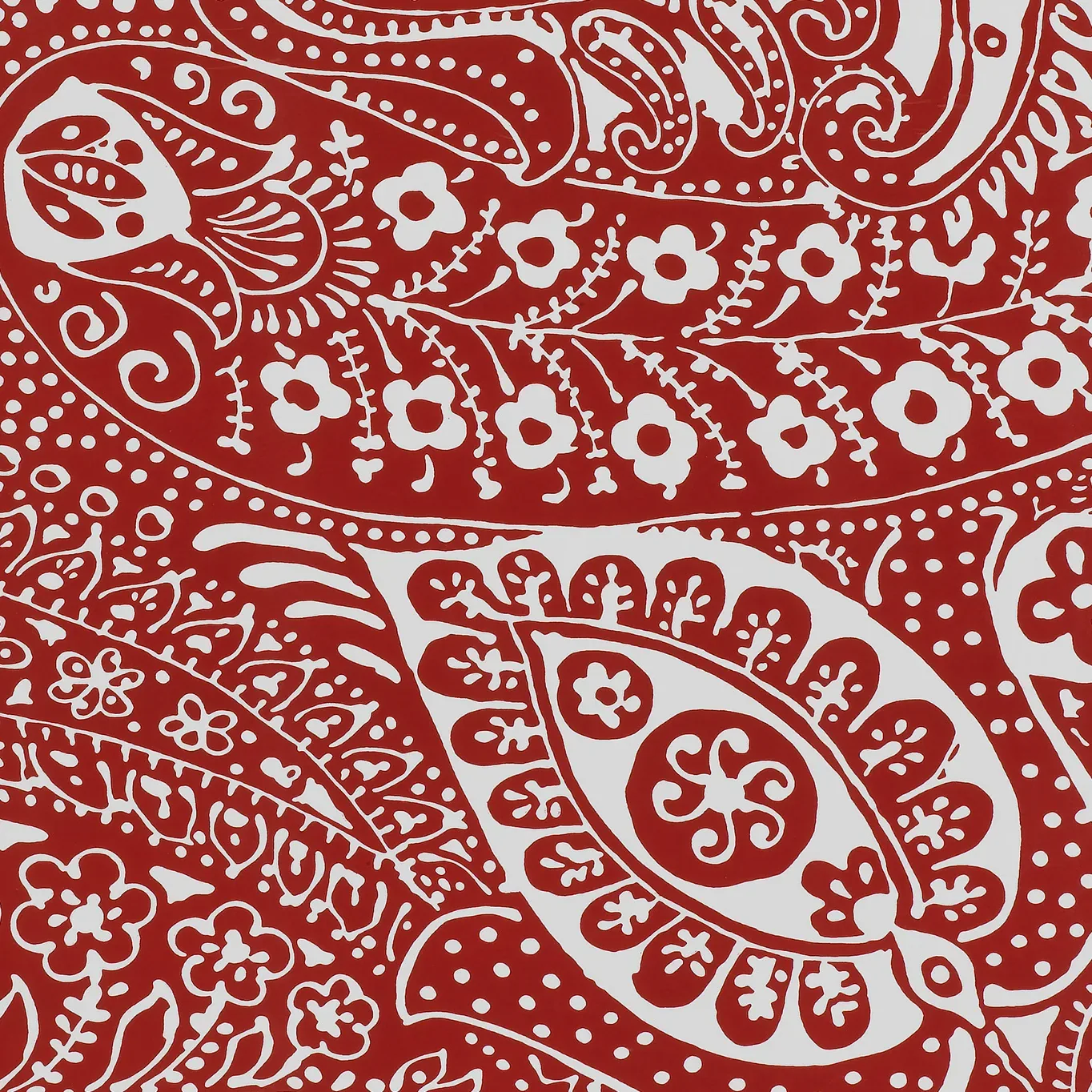 PAISLEY PRINT RED Schumacher Wallpaper wallpaper - SKU 5003191
