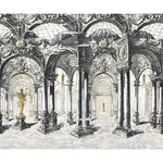 PALAZZO 4 PANEL SET ANTIQUE BLUE Schumacher Wallpaper wallpaper - SKU 5018110