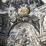PALAZZO 4 PANEL SET ANTIQUE BLUE Schumacher Wallpaper wallpaper - SKU 5018110