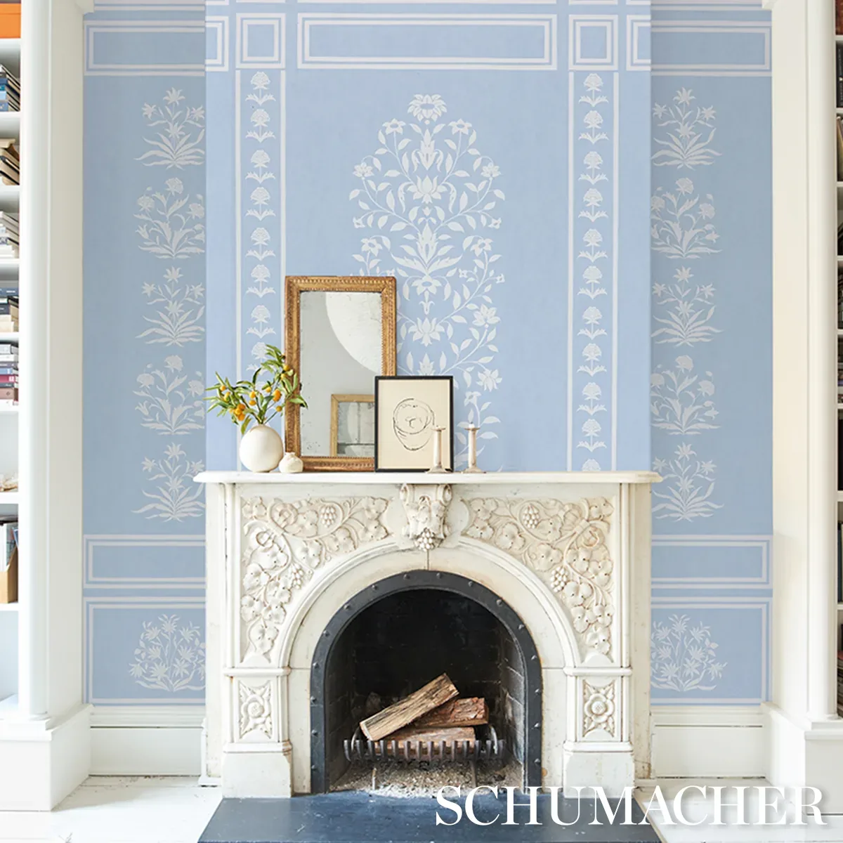 PALLADIO MUGHAL TWO PANEL SET SKY Schumacher Wallpaper wallpaper - SKU 5016831