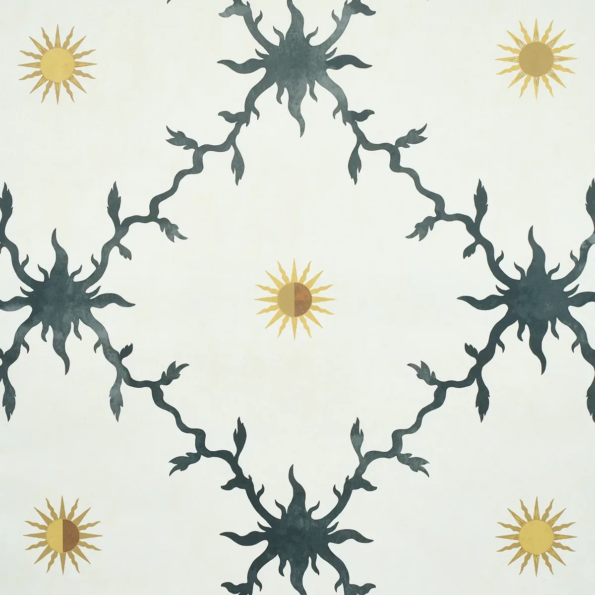 PALLADIO TRELLIS BLACK Schumacher Wallpaper wallpaper - SKU 5011372