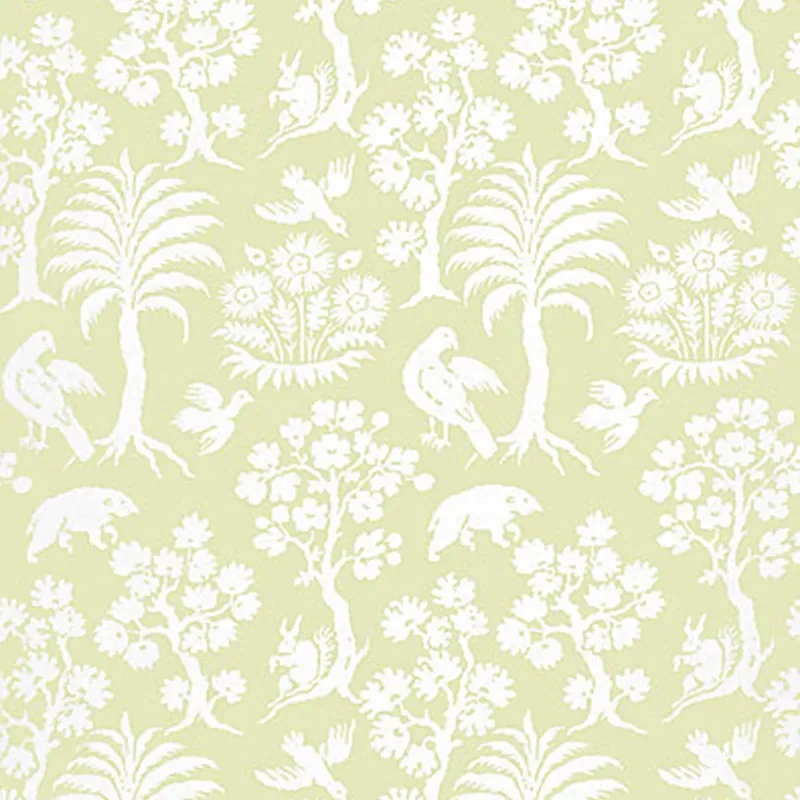 PALM DAMASK WILLOW Schumacher Wallpaper wallpaper - SKU 5004352