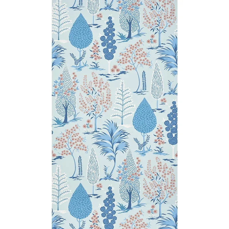 PANDORA - DELFT & ROSE Schumacher Wallpaper | Wallpaper Twin PANDORA DELFT & ROSE Schumacher Wallpaper wallpaper - SKU 5009960