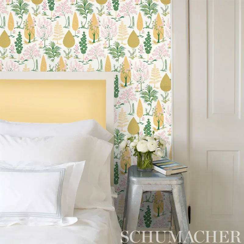 PANDORA - DELFT & ROSE Schumacher Wallpaper | Wallpaper Twin PANDORA DELFT & ROSE Schumacher Wallpaper wallpaper - SKU 5009960