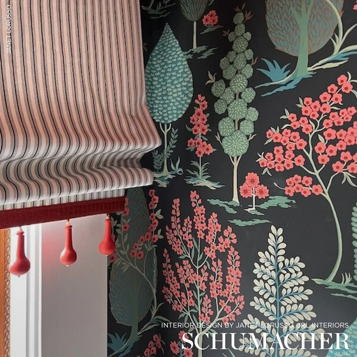 PANDORA ONYX & JADE Schumacher Wallpaper wallpaper - SKU 5009961