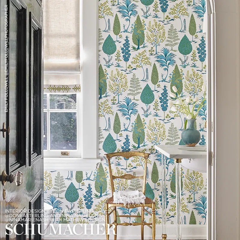 PANDORA PEACOCK Schumacher Wallpaper wallpaper - SKU 5009963