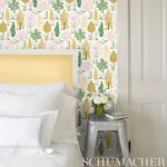 PANDORA - YELLOW & PINK Schumacher Wallpaper | Wallpaper Twi PANDORA YELLOW & PINK Schumacher Wallpaper wallpaper - SKU 5009962
