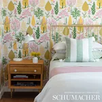 PANDORA - YELLOW & PINK Schumacher Wallpaper | Wallpaper Twi PANDORA YELLOW & PINK Schumacher Wallpaper wallpaper - SKU 5009962