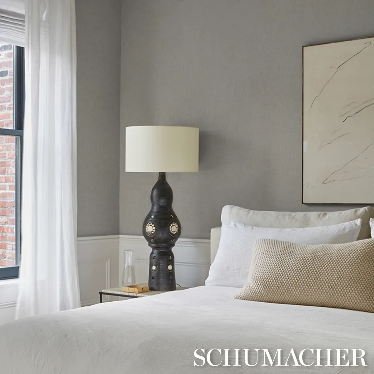 PAPERWEAVE VINYL MINERAL Schumacher Wallpaper wallpaper - SKU 5017253