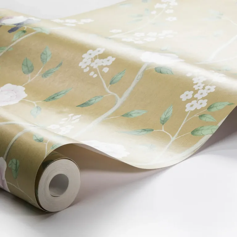 Schumacher PARADISE BIRDS wallpaper, color GOLD, SKU 1902
