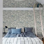 PARADISE BIRDS TURQUOISE SHIMMER Schumacher Wallpaper wallpaper - SKU 6143