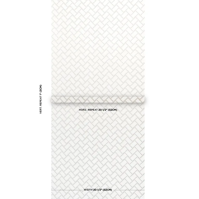 Schumacher PARTERRE wallpaper, color SILVER, SKU 5015081