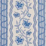 PARVATI FLORAL STRIPE DELFT Schumacher Wallpaper wallpaper - SKU 5017332