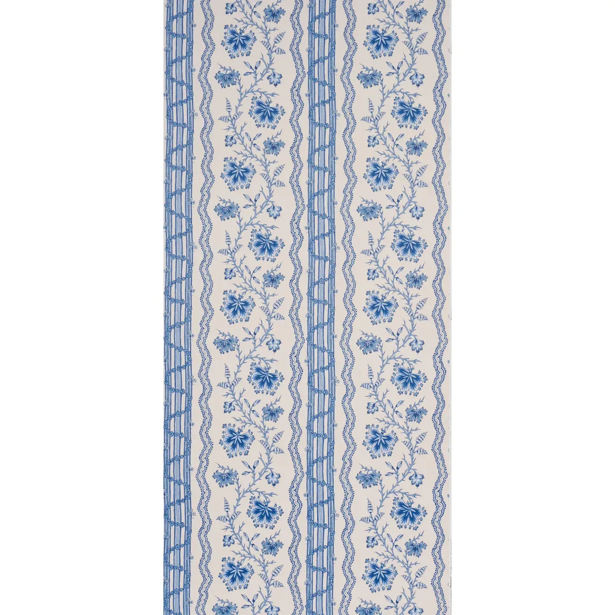 PARVATI FLORAL STRIPE DELFT Schumacher Wallpaper wallpaper - SKU 5017332