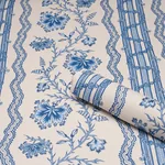 PARVATI FLORAL STRIPE DELFT Schumacher Wallpaper wallpaper - SKU 5017332