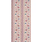 PARVATI FLORAL STRIPE VERMILION Schumacher Wallpaper wallpaper - SKU 5017331