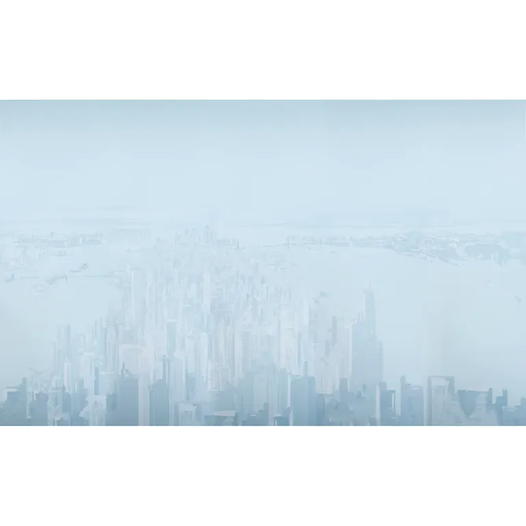 Schumacher PASCAL CAMPION'S NEW YORK SKYLINE wallpaper, color BLUE, SKU 5016190