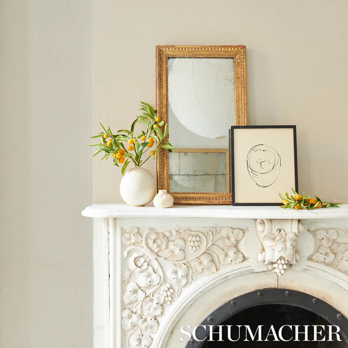 PERFORMANCE LINEN WALLCOVERING - OYSTER Schumacher Wallpaper PERFORMANCE LINEN WALLCOVERING OYSTER Schumacher Wallpaper wallpaper - SKU 5014522