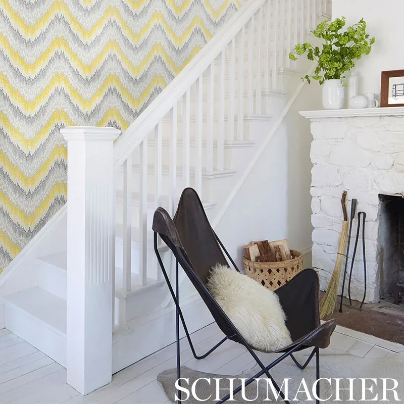 PETIT FEU - CADMIUM Schumacher Wallpaper | Wallpaper Twins PETIT FEU CADMIUM Schumacher Wallpaper wallpaper - SKU 5007080