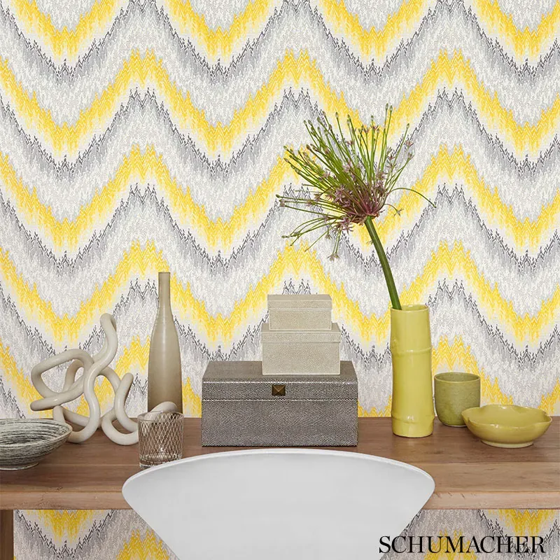 PETIT FEU GREIGE Schumacher Wallpaper wallpaper - SKU 5007082