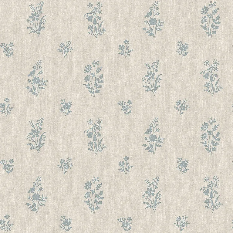 Schumacher PETIT FLEURS wallpaper, color BLUE, SKU 4264