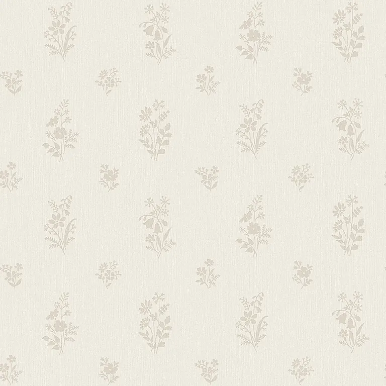 Schumacher PETIT FLEURS wallpaper, color NATURAL, SKU 4265