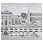 PIAZZA FIRENZE PANEL SET - GRISAILLE Schumacher Wallpaper | PIAZZA FIRENZE PANEL SET GRISAILLE Schumacher Wallpaper wallpaper - SKU 5014301