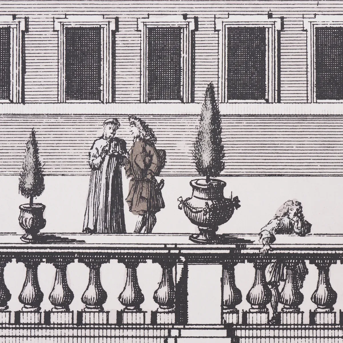 PIAZZA FIRENZE PANEL SET - GRISAILLE Schumacher Wallpaper | PIAZZA FIRENZE PANEL SET GRISAILLE Schumacher Wallpaper wallpaper - SKU 5014301