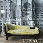 PIAZZA FIRENZE PANEL SET - GRISAILLE Schumacher Wallpaper | PIAZZA FIRENZE PANEL SET GRISAILLE Schumacher Wallpaper wallpaper - SKU 5014301