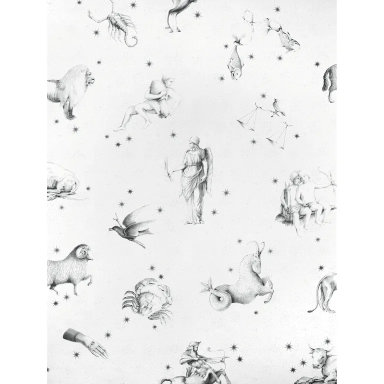 Schumacher PILAR PANEL SET wallpaper, color GRISAILLE, SKU 5015110