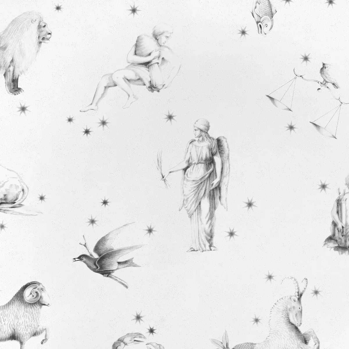 PILAR PANEL SET - GRISAILLE Schumacher Wallpaper | Wallpaper PILAR PANEL SET GRISAILLE Schumacher Wallpaper wallpaper - SKU 5015110