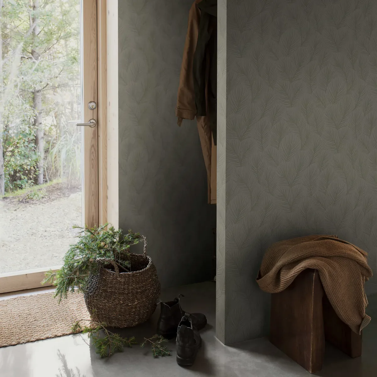 PINE TREE SAGE Schumacher Wallpaper wallpaper - SKU 4704