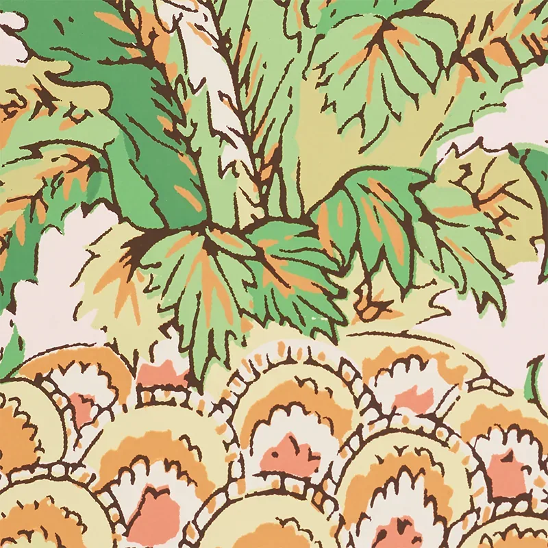 PINEAPPLES BLUSH Schumacher Wallpaper wallpaper - SKU 5010451