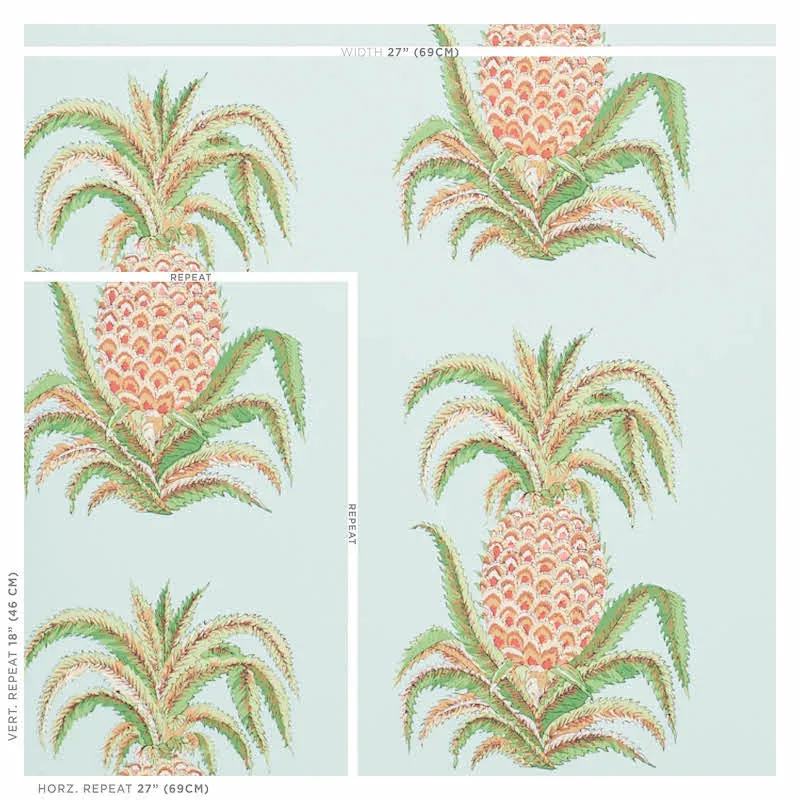 PINEAPPLES SKY Schumacher Wallpaper wallpaper - SKU 5010450
