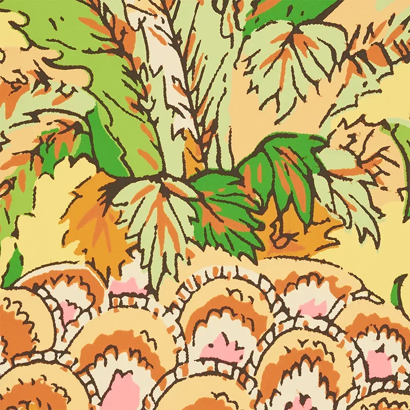 PINEAPPLES YELLOW Schumacher Wallpaper wallpaper - SKU 5010452