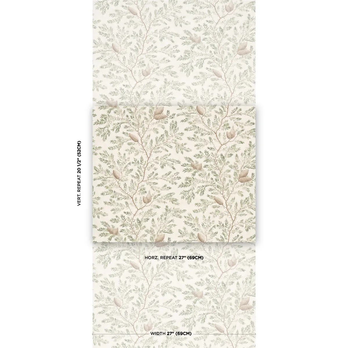 PINEWOOD SPRUCE Schumacher Wallpaper wallpaper - SKU 5016090