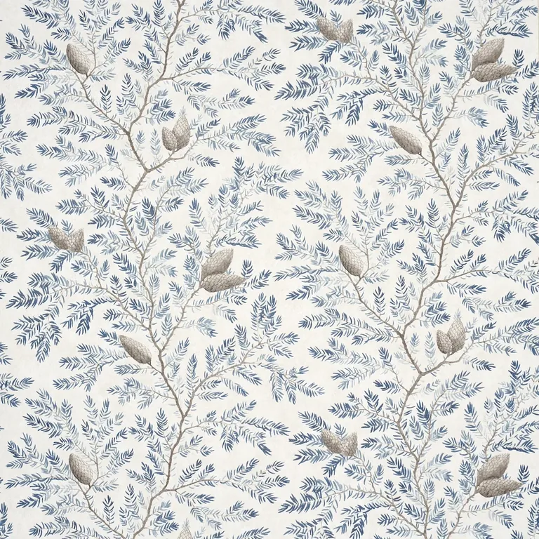 Schumacher PINEWOOD wallpaper, color WINTER, SKU 5016091