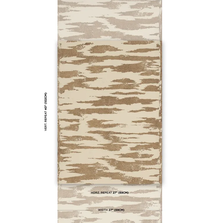 Schumacher PLASTERED MANUSCRIPT wallpaper, color BIRCH, SKU 5015330