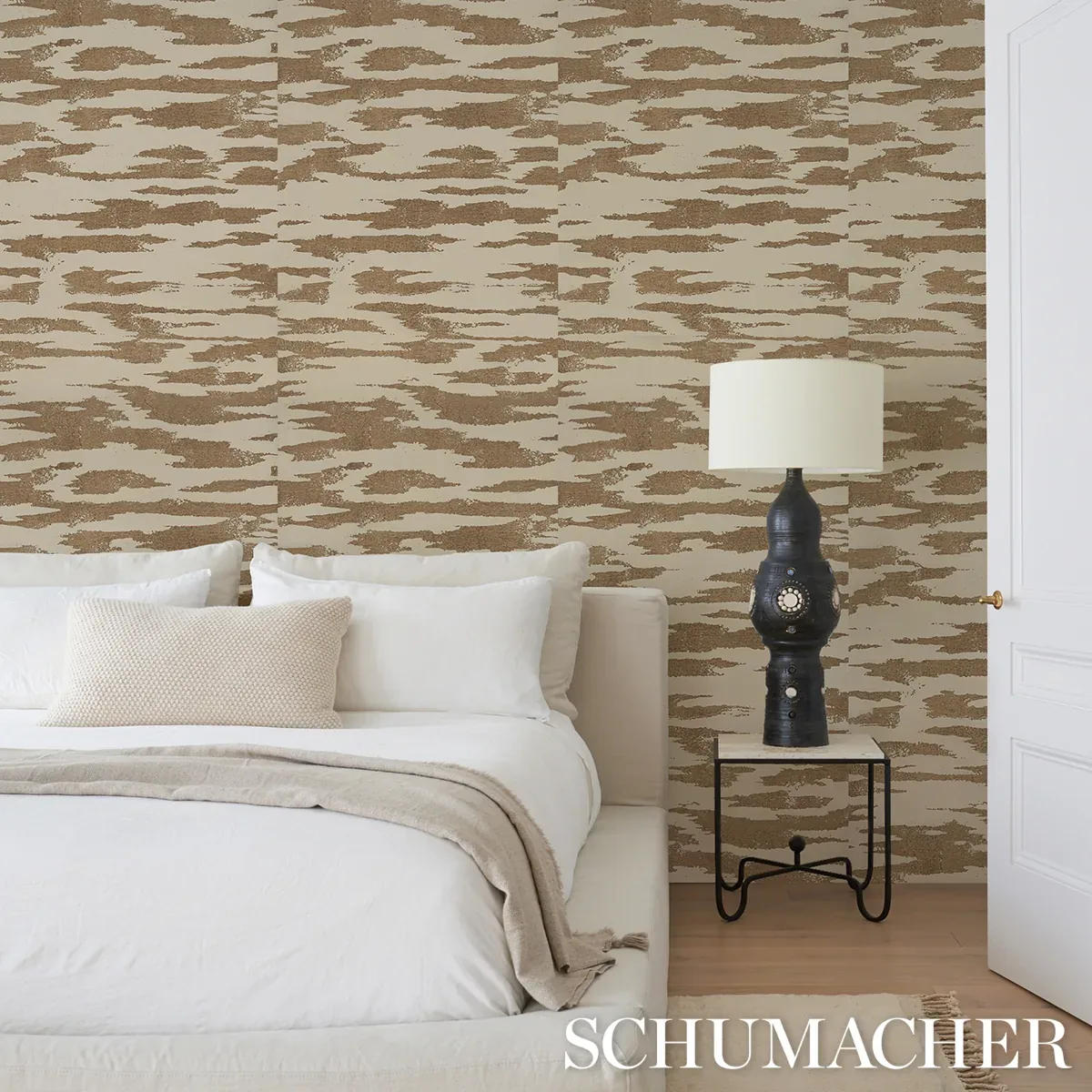 PLASTERED MANUSCRIPT BIRCH Schumacher Wallpaper wallpaper - SKU 5015330