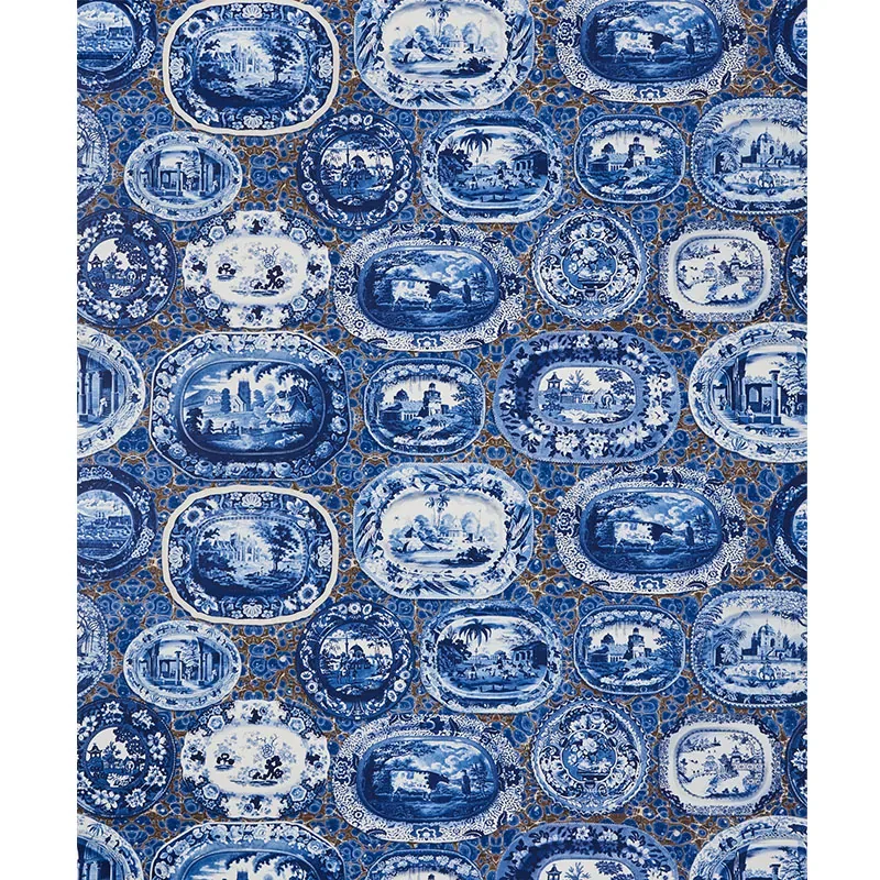 PLATES & PLATTERS BLUE Schumacher Wallpaper wallpaper - SKU 5010410