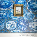PLATES & PLATTERS BLUE Schumacher Wallpaper wallpaper - SKU 5010410