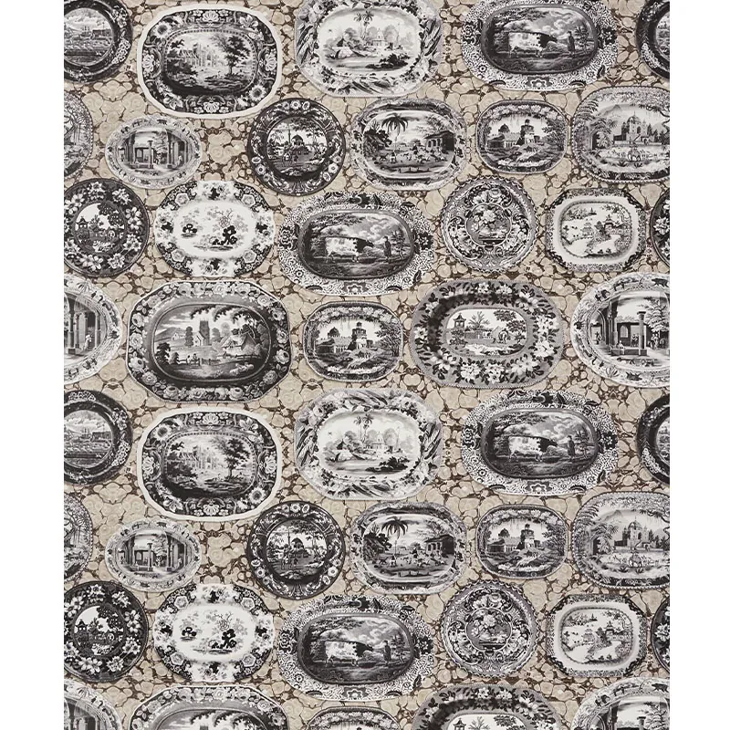 PLATES & PLATTERS NEUTRAL Schumacher Wallpaper wallpaper - SKU 5010411