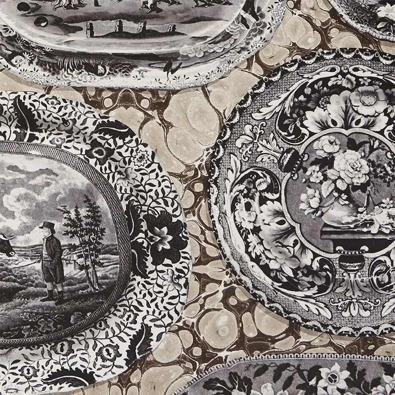 PLATES & PLATTERS NEUTRAL Schumacher Wallpaper wallpaper - SKU 5010411