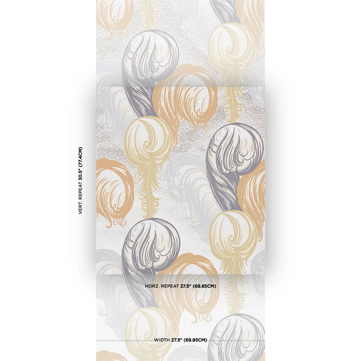 PLUMES CHAMPAGNE Schumacher Wallpaper wallpaper - SKU 5009150