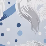 PLUMES ET RUBANS BLUE Schumacher Wallpaper wallpaper - SKU 5009180